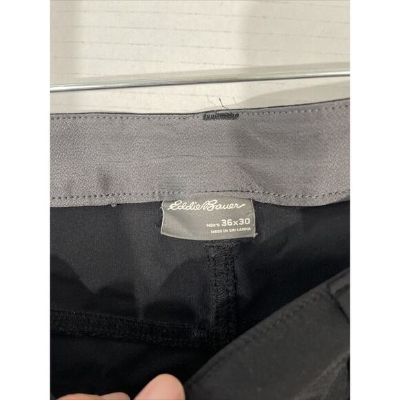 Eddie Bauer Convertible Pants Men 36x30 Black Outdoor Hiking Performance FLAW - Picture 6 of 12